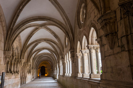 ALCOBACA, PORTUGAL, JUNE, 18, 2017 : interiors and architectural details of  Alcobaca monastery, june 18, 2017, in alcobaca, Portugalのeditorial素材