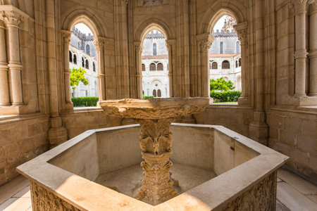 ALCOBACA, PORTUGAL, JUNE, 18, 2017 : interiors and architectural details of  Alcobaca monastery, june 18, 2017, in alcobaca, Portugalのeditorial素材