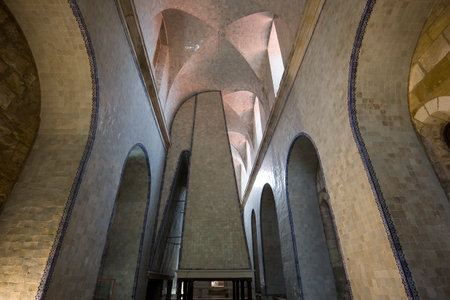 ALCOBACA, PORTUGAL, JUNE, 18, 2017 : interiors and architectural details of  Alcobaca monastery, june 18, 2017, in alcobaca, Portugalのeditorial素材