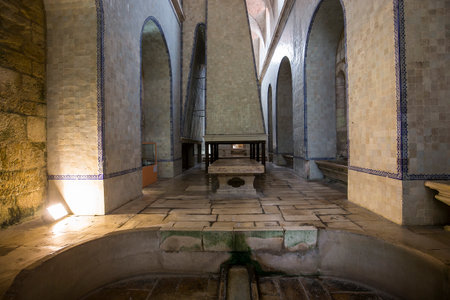 ALCOBACA, PORTUGAL, JUNE, 18, 2017 : interiors and architectural details of  Alcobaca monastery, june 18, 2017, in alcobaca, Portugalのeditorial素材
