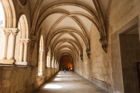 ALCOBACA, PORTUGAL, JUNE, 18, 2017 : interiors and architectural details of  Alcobaca monastery, june 18, 2017, in alcobaca, Portugalのeditorial素材