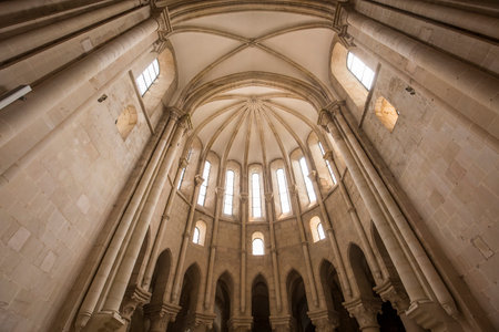 ALCOBACA, PORTUGAL, JUNE, 18, 2017 : interiors and architectural details of  Alcobaca monastery, june 18, 2017, in alcobaca, Portugalのeditorial素材