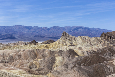 Zabriskie point, death valley, california, usaの写真素材