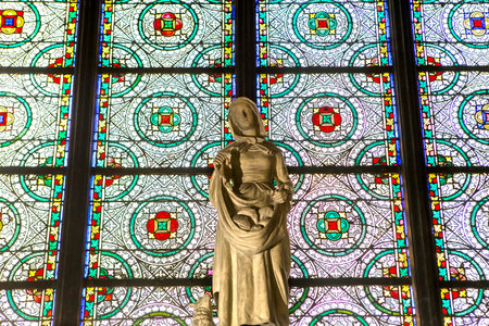 PARIS, FRANCE, APRIL 13,  2017 : interiors and details of Saint-Germain L'Auxerrois church, april 13, 2017, in  Paris, Franceのeditorial素材