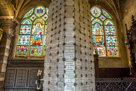 PARIS, FRANCE, APRIL 13,  2017 : interiors and details of Saint-Germain L'Auxerrois church, april 13, 2017, in  Paris, Franceのeditorial素材