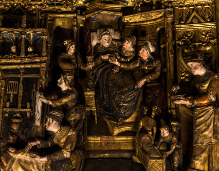 PARIS, FRANCE, APRIL 13,  2017 : interiors and details of Saint-Germain L'Auxerrois church, april 13, 2017, in  Paris, Franceのeditorial素材