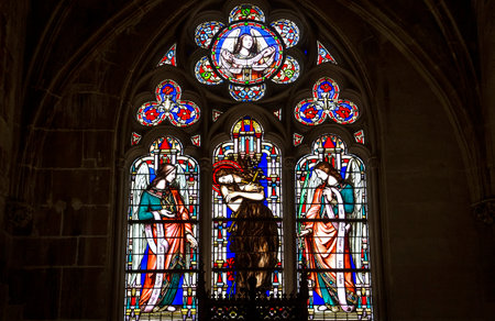 PARIS, FRANCE, APRIL 13,  2017 : interiors and details of Saint-Germain L'Auxerrois church, april 13, 2017, in  Paris, Franceのeditorial素材