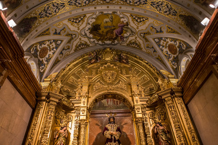 SEVILLE, ANDALUSIA, SPAIN, MAY, 22, 2017 : interiors  details of  La Macarena church, may 22, 2017, in Seville, andalusia, spainのeditorial素材