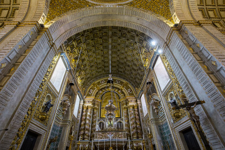 NAZARE, PORTUGAL, JUNE, 20, 2017 :  architectural details of  Church of Nossa Senhora da Nazare, june 20, 2017, in Nazare, Portugalのeditorial素材