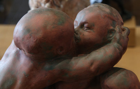 PARIS, FRANCE, APRIL 23, 2017 : interiors, sculptures and details of the Rodin museum, april 23, 2017, in  Paris, Franceのeditorial素材