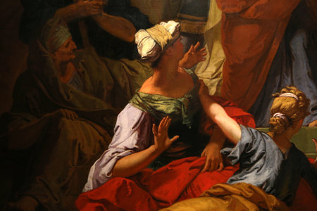 PARIS, FRANCE, APRIL 04,  2017 : interiors decor of notre dame de Paris cathedral, april 04, 2017, in Paris, Franceのeditorial素材