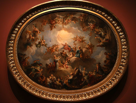 PARIS, FRANCE, APRIL 04,  2017 : interiors decor of saint-sulpice  church, april 04, 2017, in Paris, Franceのeditorial素材