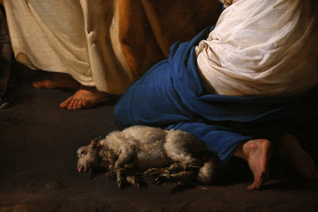 PARIS, FRANCE, APRIL 04,  2017 : interiors decor of Sainte croix des armeniens church, april 04, 2017, in Paris, Franceのeditorial素材