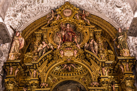 SEVILLE, ANDALUSIA, SPAIN, MAY, 26, 2017 : interiors  of  hospital de la caridad church, may 26, 2017, in Seville, andalusia, spainのeditorial素材
