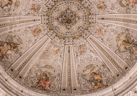 SEVILLE, ANDALUSIA, SPAIN, MAY, 26, 2017 : interiors  of  hospital de la caridad church, may 26, 2017, in Seville, andalusia, spainのeditorial素材