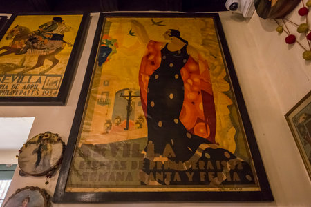 SEVILLE, ANDALUSIA, SPAIN, MAY 24, 2017 : interiors and details of Palacio de las duenas, may 24, 2017, in Seville, andalusia, spainのeditorial素材