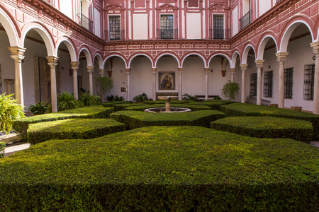 SEVILLE, ANDALUSIA, SPAIN, MAY, 25, 2017 : interiors decors  of  the museum of fine arts, may 25, 2017, in Seville, andalusia, spainのeditorial素材