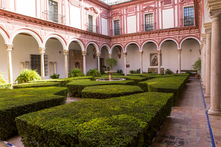 SEVILLE, ANDALUSIA, SPAIN, MAY, 25, 2017 : interiors decors  of  the museum of fine arts, may 25, 2017, in Seville, andalusia, spainのeditorial素材