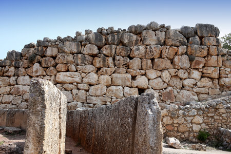 MIKINES, GREECE, SEPTEMBER 10, 2017 :  Ruins of Mycenae city, september 10, 2017, in Mikenes, peloponnese, Greeceのeditorial素材