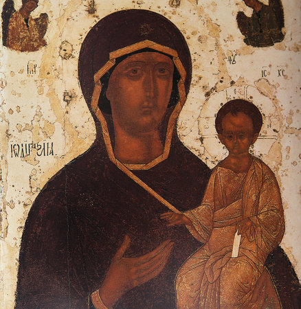 NOVGOROD, RUSSIA, APRIL 01, 2015 : byzantine mosaic in church of savior of Neredica, by anymous artist, april 01, 2015,  in  Novgorod, Russiaのeditorial素材