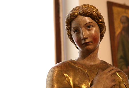 SIENA, ITALY, JUNE 14, 2016 : interiors and architectural decors of the duomo, Siena cathedral, june 14, 2016 in Siena, Italyのeditorial素材