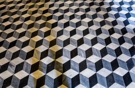 PISA, ITALY, JUNE 05, 2016 : interiors and architectural details of Pisa charterhouse, june 05, 2016 in Pisa, Italyのeditorial素材