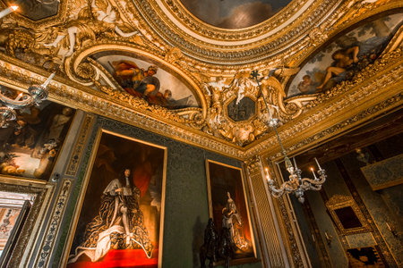 MAINCY, FRANCE, MARCH 30, 2017 : exteriors and architectural details of Vaux le vicomte castle, march 30, 2017, in Maincy, Franceのeditorial素材