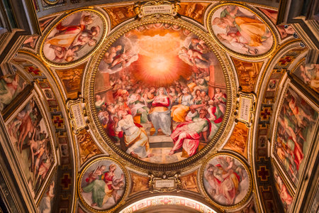 ROME, ITALY, JUNE 16, 2015 : interiors and architectural details of Church of the Gesu, june 16, 2015, in Rome, Italyのeditorial素材