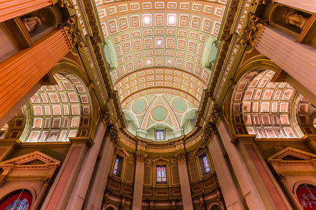 MONTREAL, CANADA, OCTOBER 09, 2016 : interiors and details of Mary queen of the world basilica, october 09, 2016 in Montreal, quebec, Canadaのeditorial素材