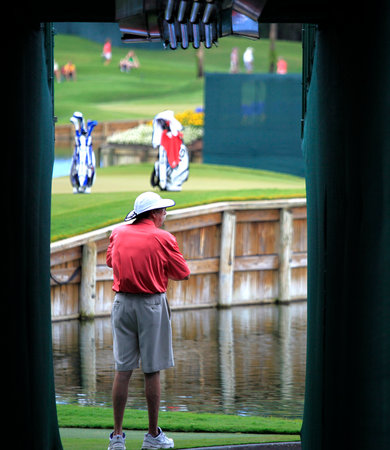 PONTE VEDRA GOLF COURSE, FLORIDA, MAY 20 , 2012 : Hole 17 at The Players championship, on practice day, PGA Tour, Ponte Vedra, Florida, USA, May 20, 2012のeditorial素材
