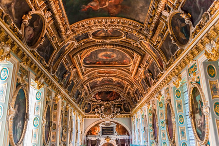 FONTAINEBLEAU  FRANCE  APRIL 16 ,  The Chapel of the Trinity, in the castle of Fontainebleau, France  APRIL 16, 2013 in Fontainebleau, Franceのeditorial素材