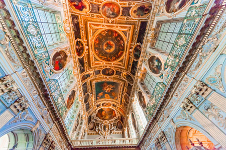 FONTAINEBLEAU  FRANCE  APRIL 16 ,  The Chapel of the Trinity, in the castle of Fontainebleau, France  APRIL 16, 2013 in Fontainebleau, Franceのeditorial素材