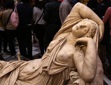 FLORENCE, ITALY, OCTOBER 25, 2015 : interiors and details of the Uffizi, october 25, 2015 in Florence, Italyのeditorial素材