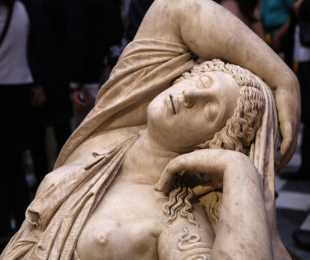 FLORENCE, ITALY, OCTOBER 25, 2015 : interiors and details of the Uffizi, october 25, 2015 in Florence, Italyのeditorial素材