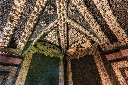 STRESA, ITALY, MAY 28, 2019 : interiors of palazzo Borromeo, isola bella, lake maggiore, may 28, 2019, in Stresa, italyのeditorial素材