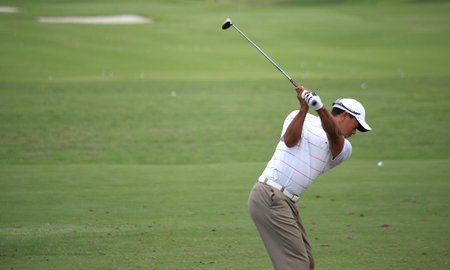PONTE VEDRA GOLF COURSE, FLORIDA, MAY 20 , 2012 : Tiger Woods at The Players championship, on practice day, PGA Tour, Ponte Vedra, Florida, USA, May 20, 2012のeditorial素材