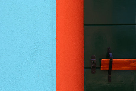BURANO, ITALY, APRIL 24, 2018 : colorful houses in the island of Burano, april 24, 2018,  in Burano, Venice, italyのeditorial素材