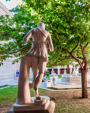 PARIS, FRANCE, SEPTEMBER 21, 2019 : interiors and decors of the Ecole des Beaux Arts, september 21, 2019, in Paris, Franceのeditorial素材