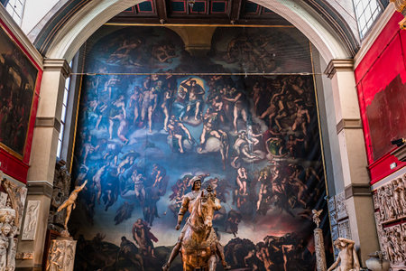 PARIS, FRANCE, SEPTEMBER 21, 2019 : interiors and decors of the Ecole des Beaux Arts, september 21, 2019, in Paris, Franceのeditorial素材