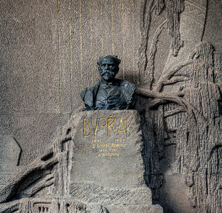 PRAGUE, CZECH REPUBLIC, SEPTEMBER 12 : grave tomb in Vysehrad cemetery, september 12, 2019 in Prague, czech republicのeditorial素材