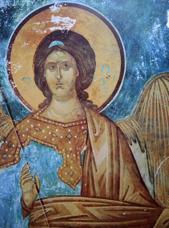 Russian icon in orthodox monastery, Russiaのeditorial素材