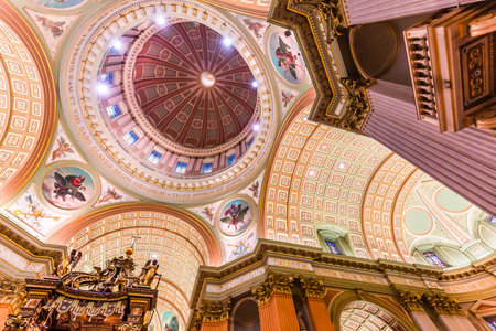 MONTREAL, CANADA, OCTOBER 09, 2016 : interiors and details of Mary queen of the world basilica, october 09, 2016 in Montreal, quebec, Canadaのeditorial素材