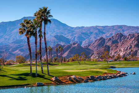 golf course in  Palm Springs, California, usaの写真素材
