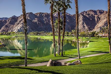 golf course in  Palm Springs, California, usaの写真素材