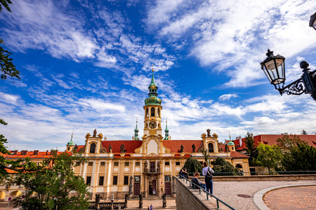 PRAGUE, CZECH REPUBLIC, SEPTEMBER 08 : architectural details of Loreta church, september 08, 2019 in Prague, czech republicのeditorial素材