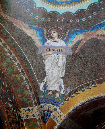 PARIS, FRANCE, JUNE 1, 2015 : Mosaic in the institut Pasteur, june 1, 2015 in Paris, France.のeditorial素材