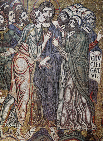 VENICE, ITALY, FEBRUARY 26, 2015 : Byzantine icon mosaic in the Basilica of Saint Mark,  by anymous artist, february 26, 2015,  in  Venice, Italyのeditorial素材