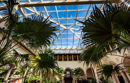 MIAMI, FLORIDA, USA, NOVEMBER 27, 2019 : exteriors and gardens of villa Vizcaya, in Miami, Florida, united states, november 27, 2019のeditorial素材