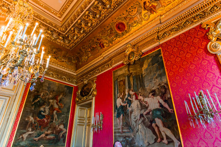 PARIS, FRANCE, SEPTEMBER 21, 2019 : interiors and decors of ministry of foreign affairs, quai d'Orsay, september 21, 2019, in Paris, Franceのeditorial素材