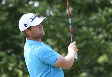 GUYANCOURT, FRANCE, JULY 02, 2015 : Lucas Bjerregaard (DEN) at  the golf French Open , European Tour, july 02, 2015, Golf National, Guyancourt, France.のeditorial素材